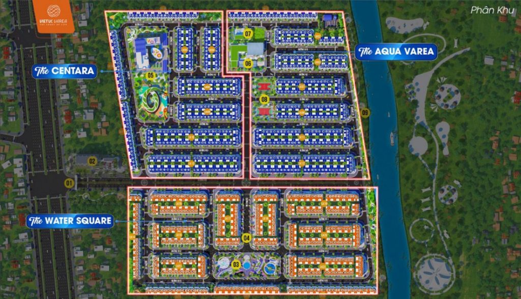 sơ đồ phân khu tại the solia